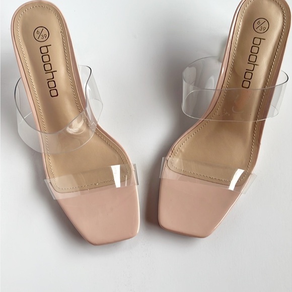 Boohoo Clear Block Heels - Picture 3 of 9
